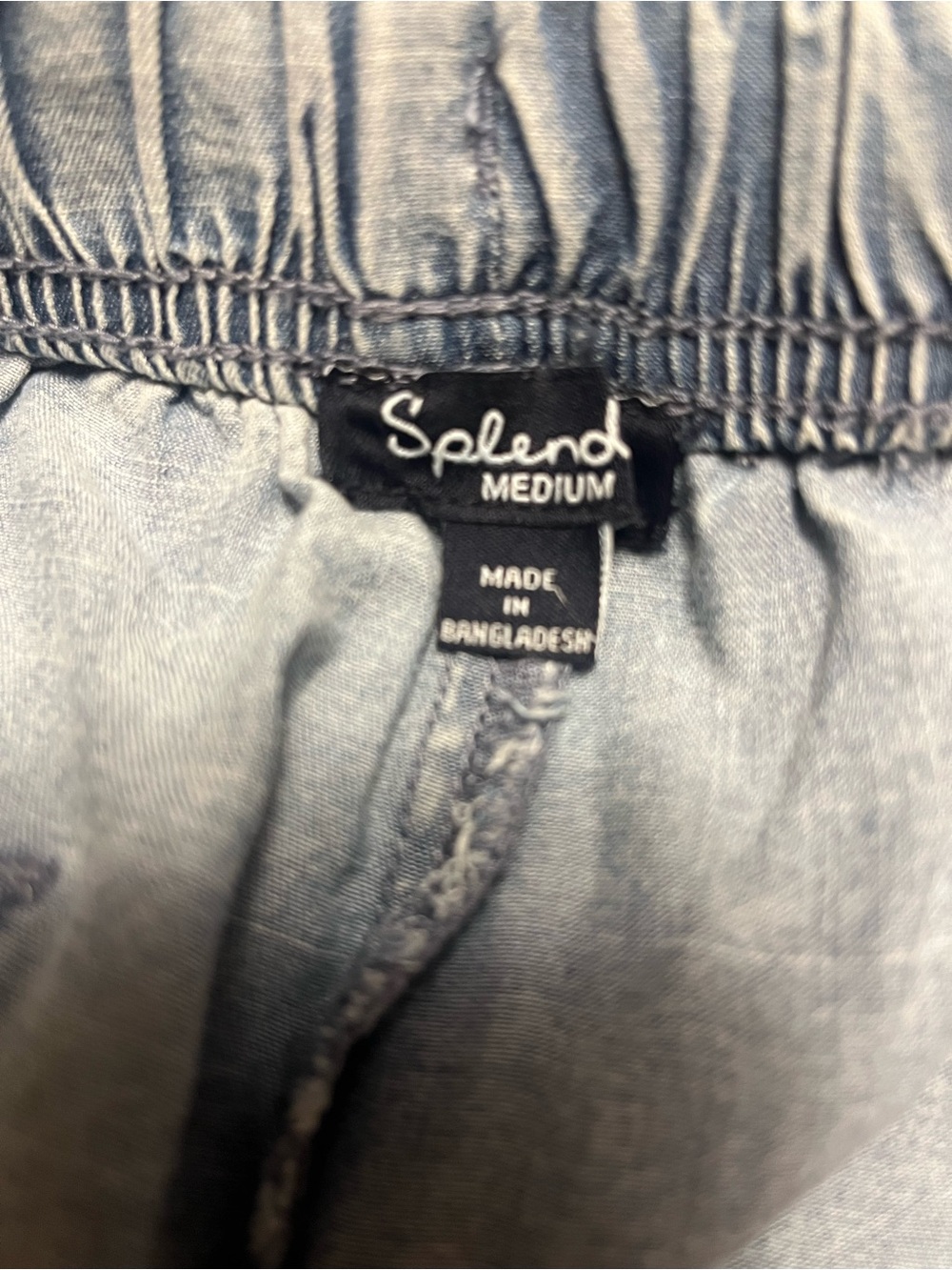 Splendid Women's M Adele Indigo Palazzo Pants Wide Leg Blue Coastal Beach Size M - Picture 5 of 5